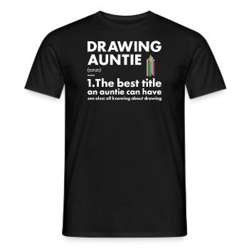 Drawer Auntie Definition Drawing - Männer T-Shirt - Schwarz - Vorne - AI Model Male 178 light (178cm)