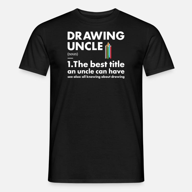 Drawer Uncle Definition Drawing - Men's T-Shirt - black