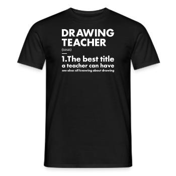 Drawer Teacher Definition Drawing - Männer T-Shirt - Schwarz - Vorne - AI Model Male 178 light (178cm)