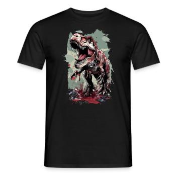 T Rex Dino Dinosaurier Urzeit - Männer T-Shirt - Schwarz - Vorne - AI Model Male 178 light (178cm)