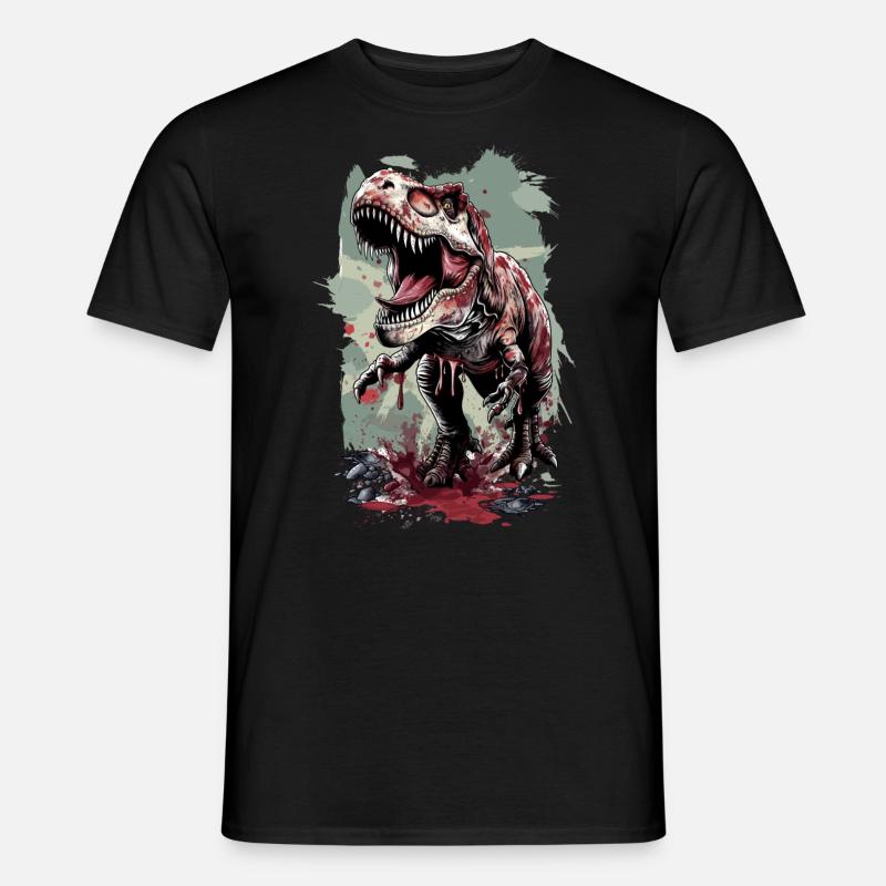 T Rex Dino Dinosaurier Urzeit - Männer T-Shirt - Schwarz