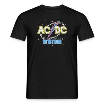 AC/DC Funky Logo 1978 Tour - Men's T-Shirt - black - Front - AI Model Male 178 light (178cm)
