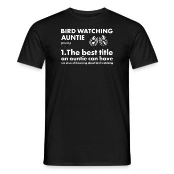 Bird Watcher Auntie Definition Bird Watching - Männer T-Shirt - Schwarz - Vorne - AI Model Male 178 light (178cm)