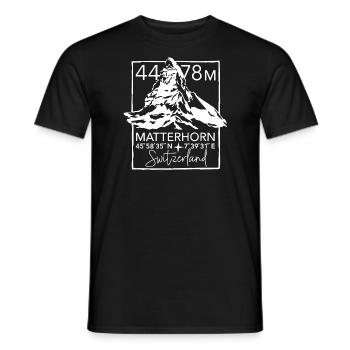 Matterhorn Hiking Zermatt Souvenir - T-shirt homme - noir - Devant - AI Model Male 178 light (178cm)