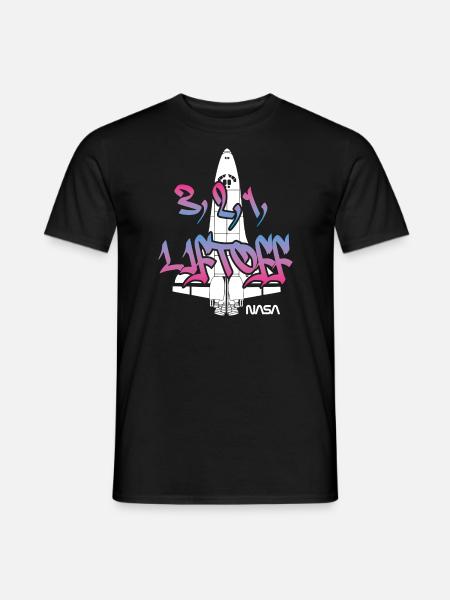 NASA Spaceshuttle 3, 2, 1 Liftoff Cooles Design - Männer T-Shirt - Schwarz
