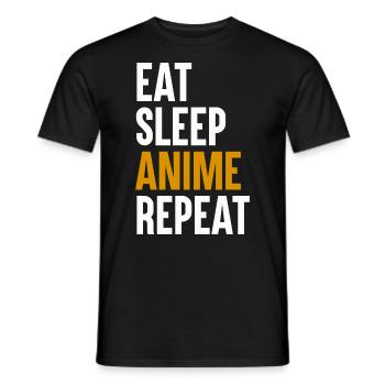 Anime Cosplay Kawaii Japan Anime - Männer T-Shirt - Schwarz - Vorne - AI Model Male 178 light (178cm)