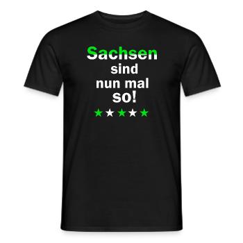 Sachsen sind so - Männer T-Shirt - Schwarz - Vorne - AI Model Male 178 light (178cm)