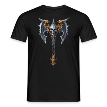 Wikinger Axt für einen Wikinger Nordmänner - Männer T-Shirt - Schwarz - Vorne - AI Model Male 178 light (178cm)