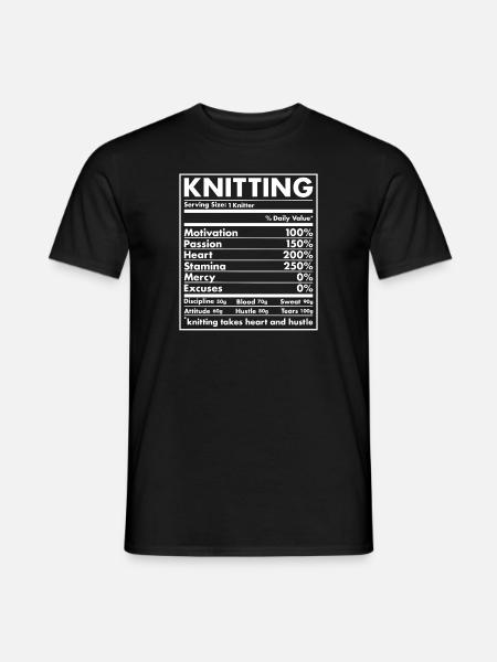 Knitter Nutrition Knitting - Men's T-Shirt - black