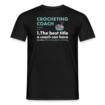Crocheter Coach Definition Crocheting - Men's T-Shirt - black - Front - AI Model Male 178 light (178cm)