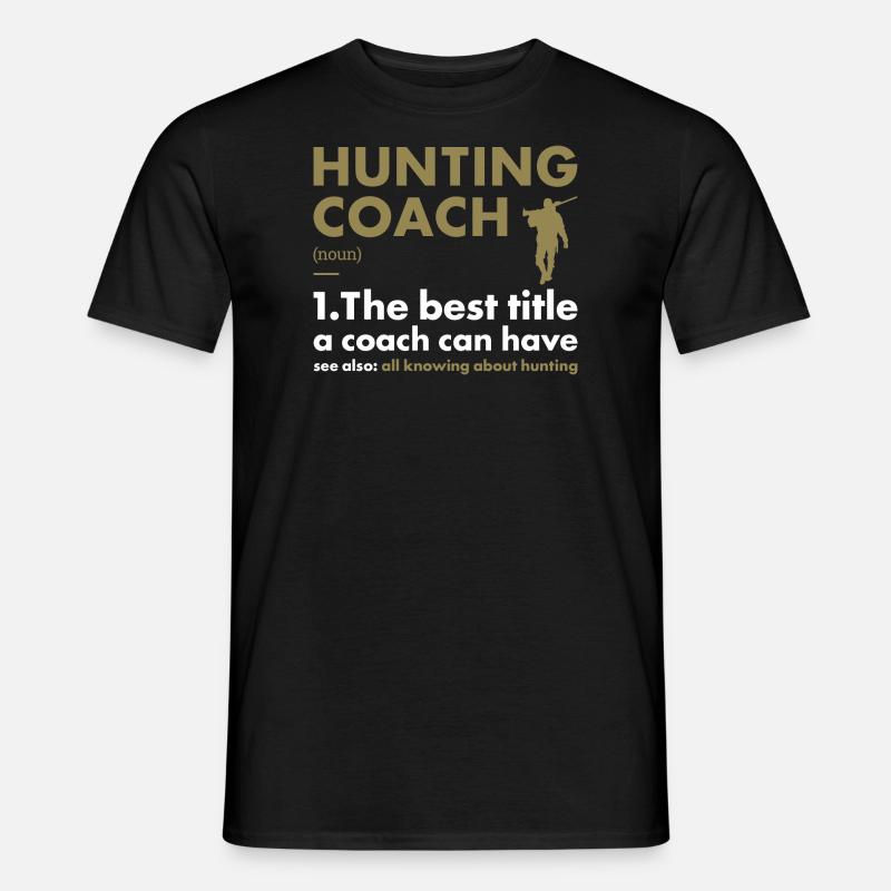 Hunter Coach Definition Hunting - Männer T-Shirt - Schwarz