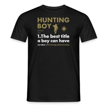 Hunter Boy Definition Hunting - Men's T-Shirt - black - Front - AI Model Male 178 light (178cm)
