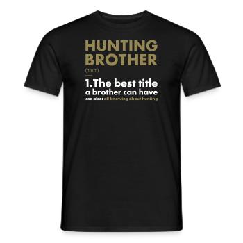 Hunter Brother Definition Hunting - Men's T-Shirt - black - Front - AI Model Male 178 light (178cm)