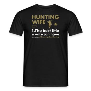 chasseur femme définition chasse - T-shirt homme - noir - Devant - AI Model Male 178 light (178cm)
