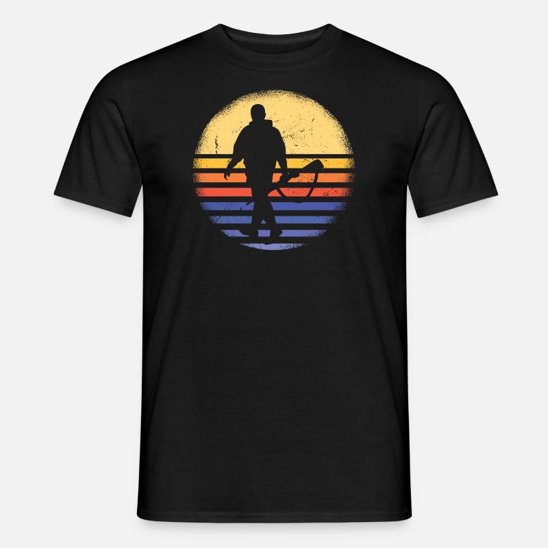 Hunter Retro Sunset Hunting - Männer T-Shirt - Schwarz