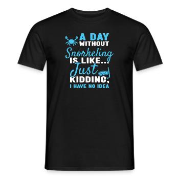 Snorkeler Une journée sans snorkeling - T-shirt homme - noir - Devant - AI Model Male 178 light (178cm)