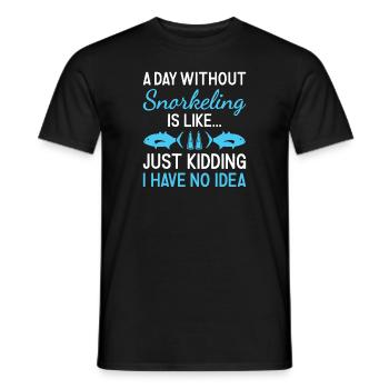 Snorkeler Une journée sans snorkeling - T-shirt homme - noir - Devant - AI Model Male 178 light (178cm)