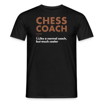 Chess Player Coach Definition Chess - Männer T-Shirt - Schwarz - Vorne - AI Model Male 178 light (178cm)