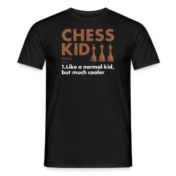 Chess Player Kid Definition Chess - Männer T-Shirt - Schwarz - Vorne - AI Model Male 178 light (178cm)