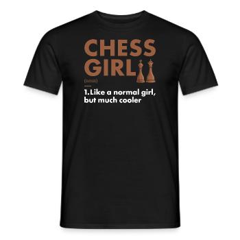 Chess Player Girl Definition Chess - Männer T-Shirt - Schwarz - Vorne - AI Model Male 178 light (178cm)