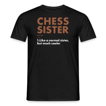 Chess Player Sister Definition Chess - Männer T-Shirt - Schwarz - Vorne - AI Model Male 178 light (178cm)