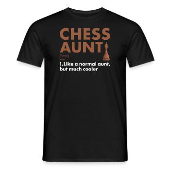 Chess Player Aunt Definition Chess - Männer T-Shirt - Schwarz - Vorne - AI Model Male 178 light (178cm)