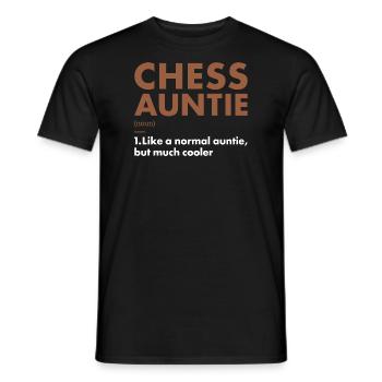 Chess Player Auntie Definition Chess - Männer T-Shirt - Schwarz - Vorne - AI Model Male 178 light (178cm)