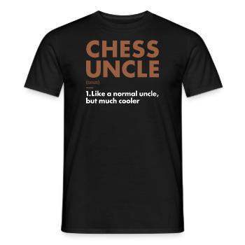 Chess Player Uncle Definition Chess - Männer T-Shirt - Schwarz - Vorne - AI Model Male 178 light (178cm)