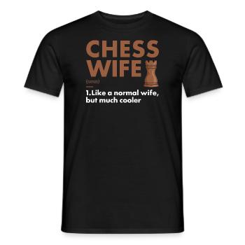 Chess Player Wife Definition Chess - Männer T-Shirt - Schwarz - Vorne - AI Model Male 178 light (178cm)