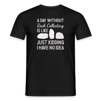 Collectionneur de roches Une journée sans collecte de roches - T-shirt homme - noir - Devant - AI Model Male 178 light (178cm)