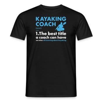 Kayakiste Coach Définition Kayak - T-shirt homme - noir - Devant - AI Model Male 178 light (178cm)