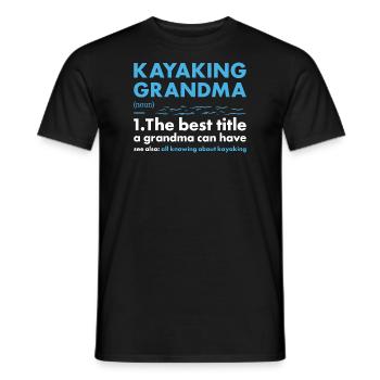 Kayaker Grandma Definition Kayaking - Men's T-Shirt - black - Front - AI Model Male 178 light (178cm)
