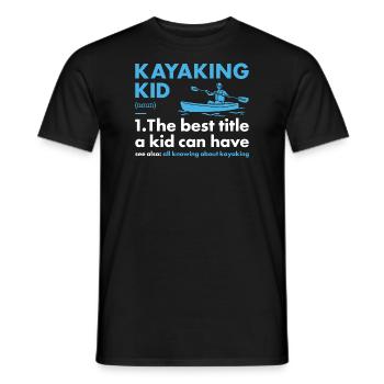Kayaker Kid Definition Kayaking - Men's T-Shirt - black - Front - AI Model Male 178 light (178cm)