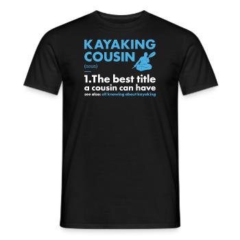 Kayaker Cousin Definition Kayaking - Men's T-Shirt - black - Front - AI Model Male 178 light (178cm)