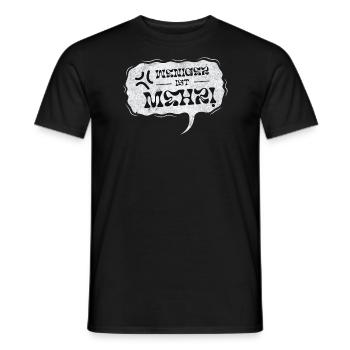 Weniger ist mehr. - Männer T-Shirt - Schwarz - Vorne - AI Model Male 178 light (178cm)