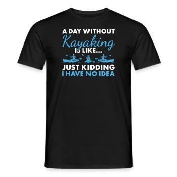 Kayaker A Day Without Kayaking - Men's T-Shirt - black - Front - AI Model Male 178 light (178cm)