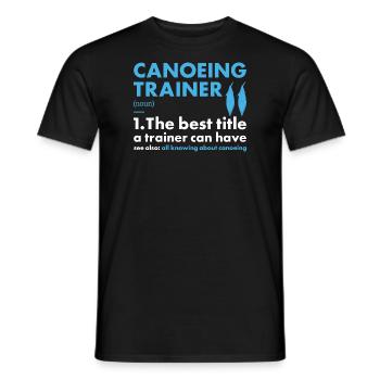 Canoeist Trainer Definition Canoeing - Men's T-Shirt - black - Front - AI Model Male 178 light (178cm)