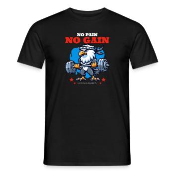 No Pain No Gain - Men's T-Shirt - black - Front - AI Model Male 178 light (178cm)
