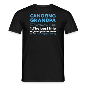 Canotiste Papi Définition Canoë - T-shirt homme - noir - Devant - AI Model Male 178 light (178cm)