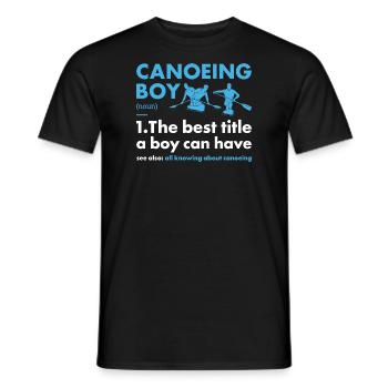 canoéiste garçon définition canoë - T-shirt homme - noir - Devant - AI Model Male 178 light (178cm)
