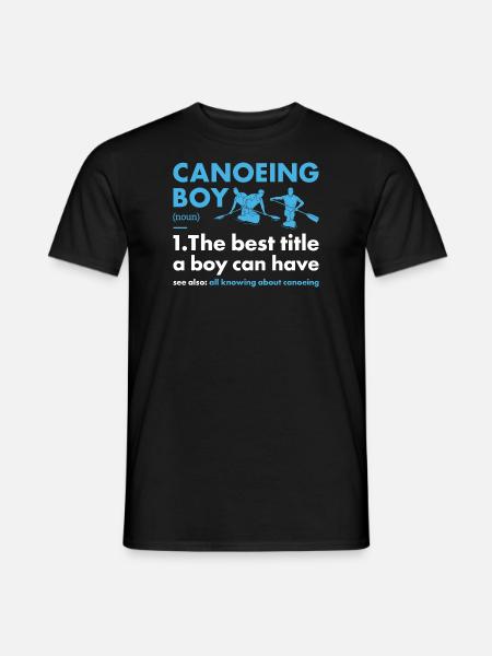 Canoeist Boy Definition Canoeing - Men's T-Shirt - black
