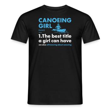 Canoeist Girl Definition Canoeing - Men's T-Shirt - black - Front - AI Model Male 178 light (178cm)