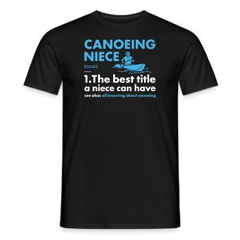 Canoeist Niece Definition Canoeing - Men's T-Shirt - black - Front - AI Model Male 178 light (178cm)