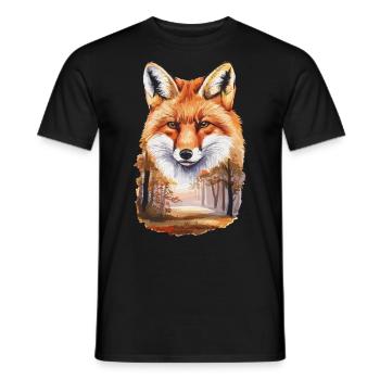Fuchs Füchse für einen Fuchs Fan - Männer T-Shirt - Schwarz - Vorne - AI Model Male 178 light (178cm)