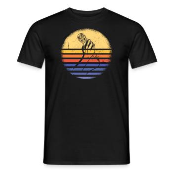 Comedian Retro Sunset Stand Up Comedy - Men's T-Shirt - black - Front - AI Model Male 178 light (178cm)