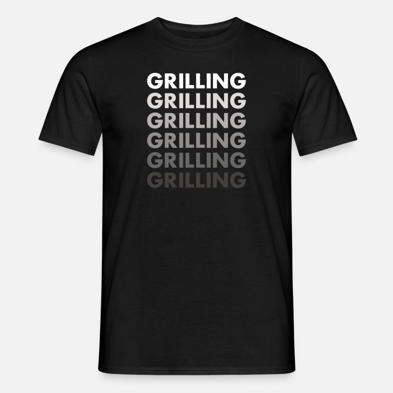 Griller Grilling - Männer T-Shirt - Schwarz