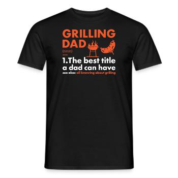 Griller Dad Définition Grillades - T-shirt homme - noir - Devant - AI Model Male 178 light (178cm)