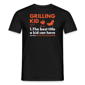 Griller Kid Définition Grillades - T-shirt homme - noir - Devant - AI Model Male 178 light (178cm)