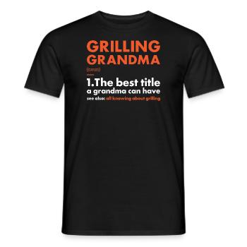 Griller Grandma Definition Grilling - Männer T-Shirt - Schwarz - Vorne - AI Model Male 178 light (178cm)