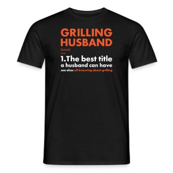 Griller Mari Définition Grillades - T-shirt homme - noir - Devant - AI Model Male 178 light (178cm)